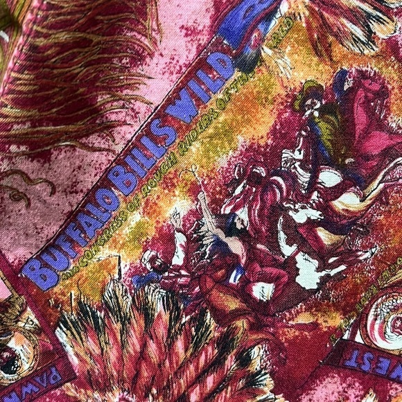 Vintage 80's Latigo Maroon Printed Western Shirt Button-Down Long Sleeves - Picture 8 of 12